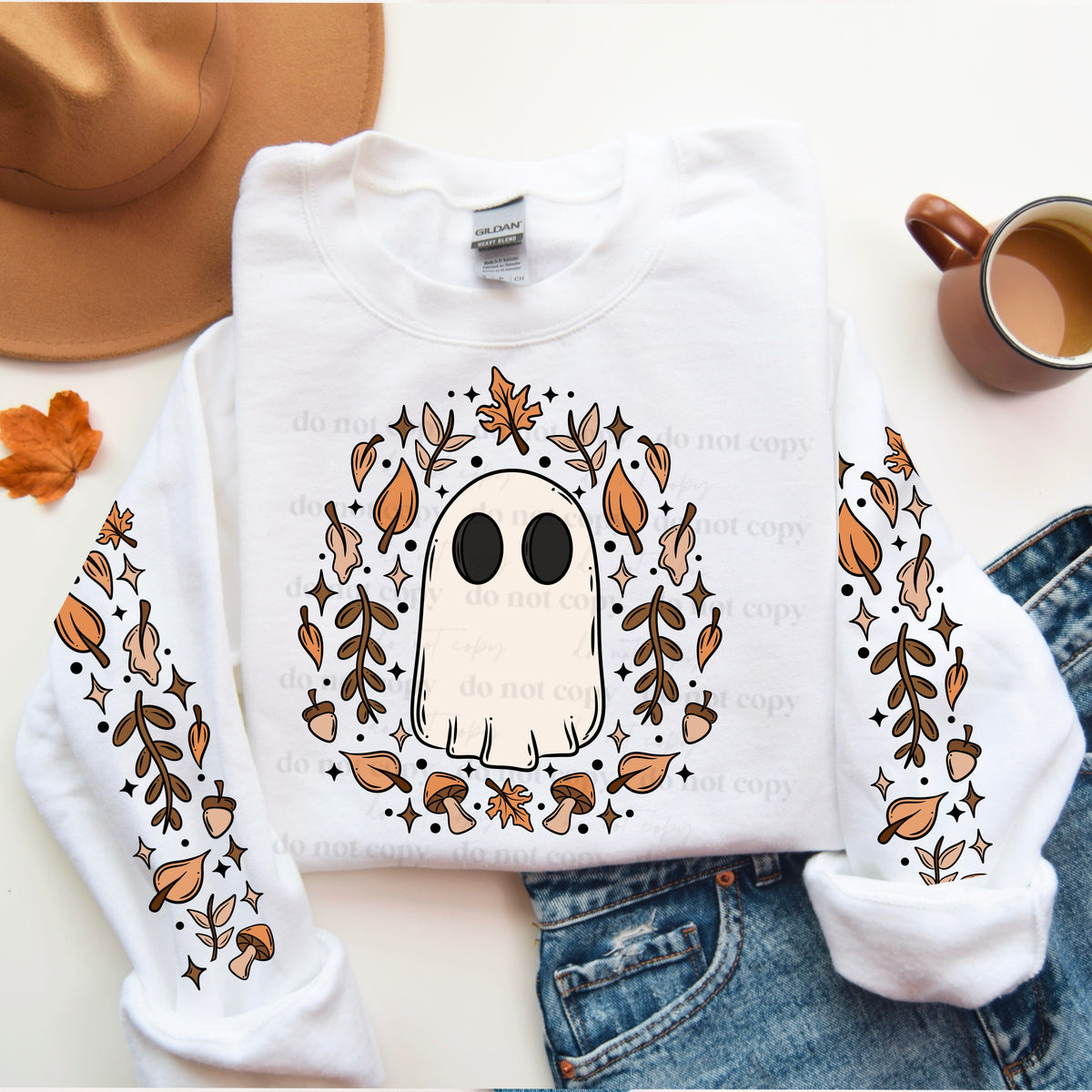 Fall Ghostie w/ Sleeves PNG