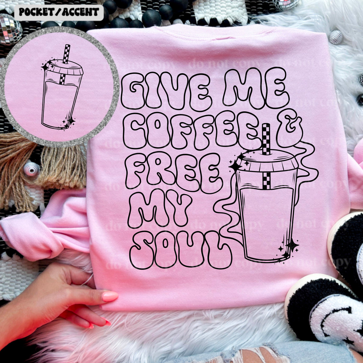 Give Me Coffee Single Color PNG