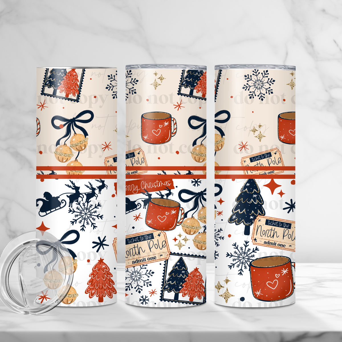 Ticket To The North Pole Tumbler Wrap