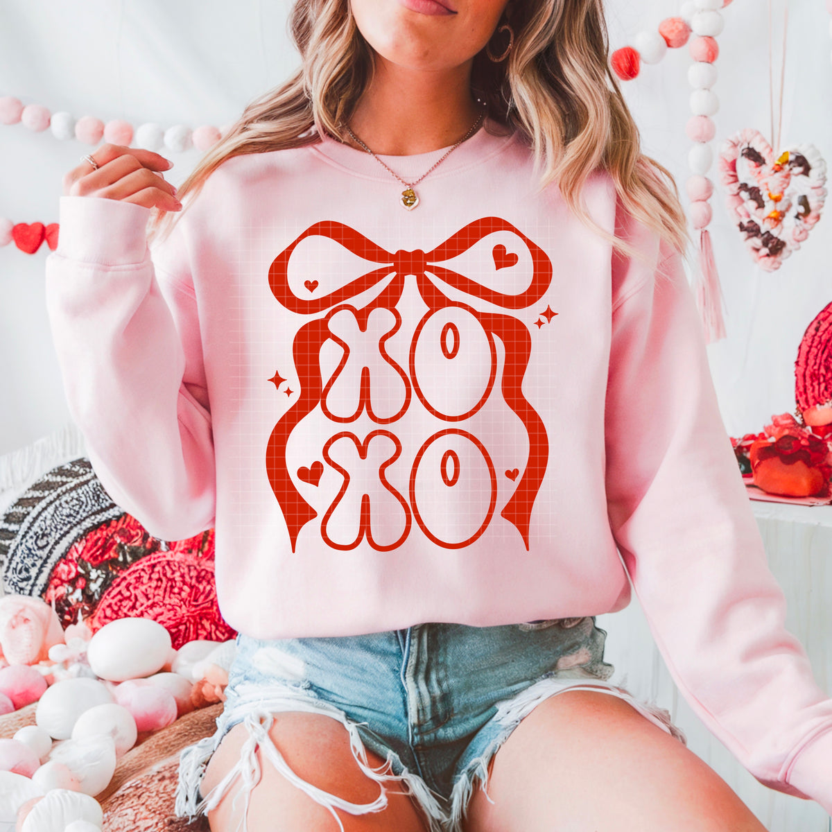 XOXO Bow Single Color PNG
