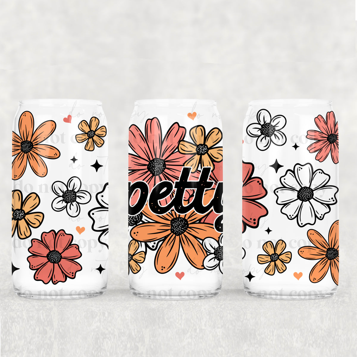 Petty Florals 16oz Glass Wrap