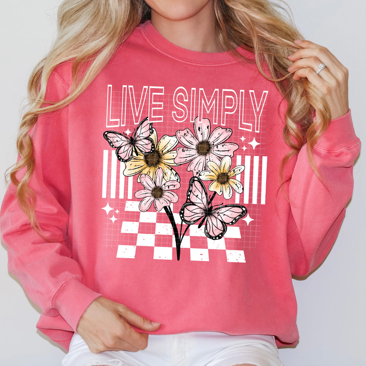 Live Simply Florals PNG