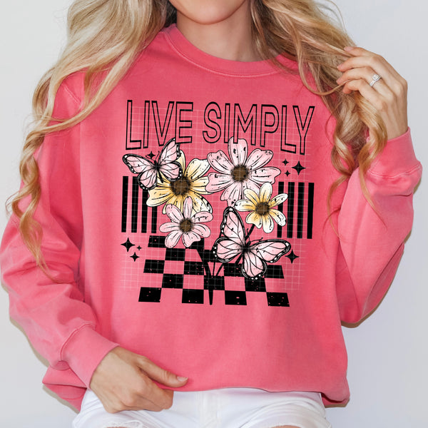 Live Simply Florals PNG