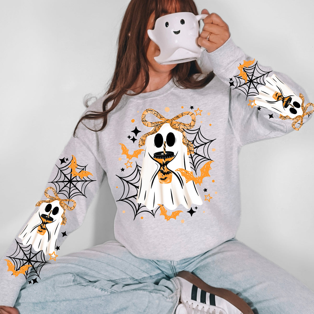 Bat Coffee Ghostie w/ Sleeves PNG