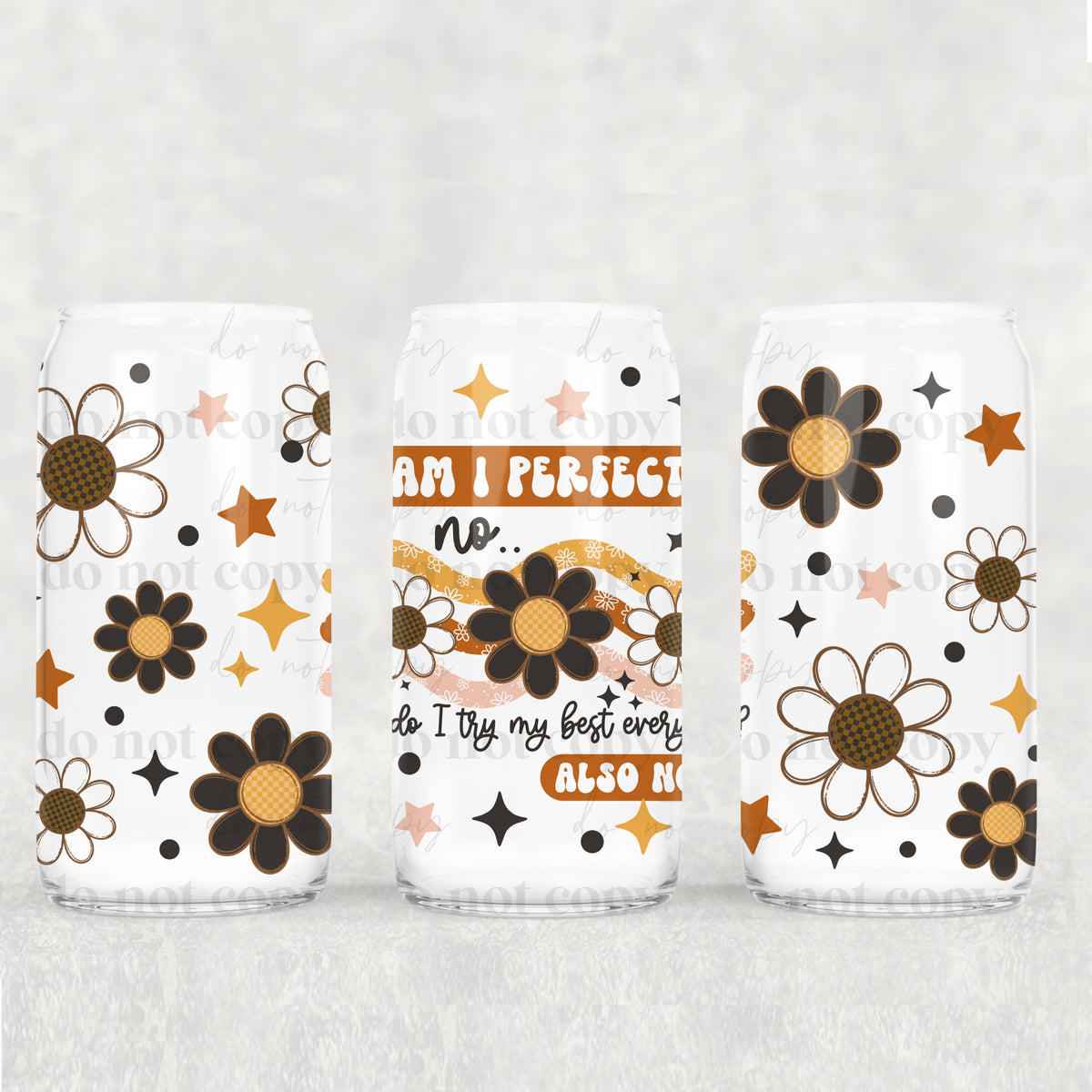 Am I Perfect 16oz Glass Wrap