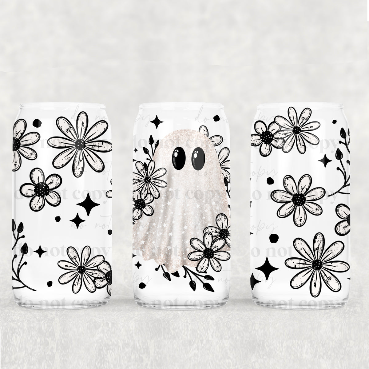 Daisy Ghost 16oz Glass Wrap