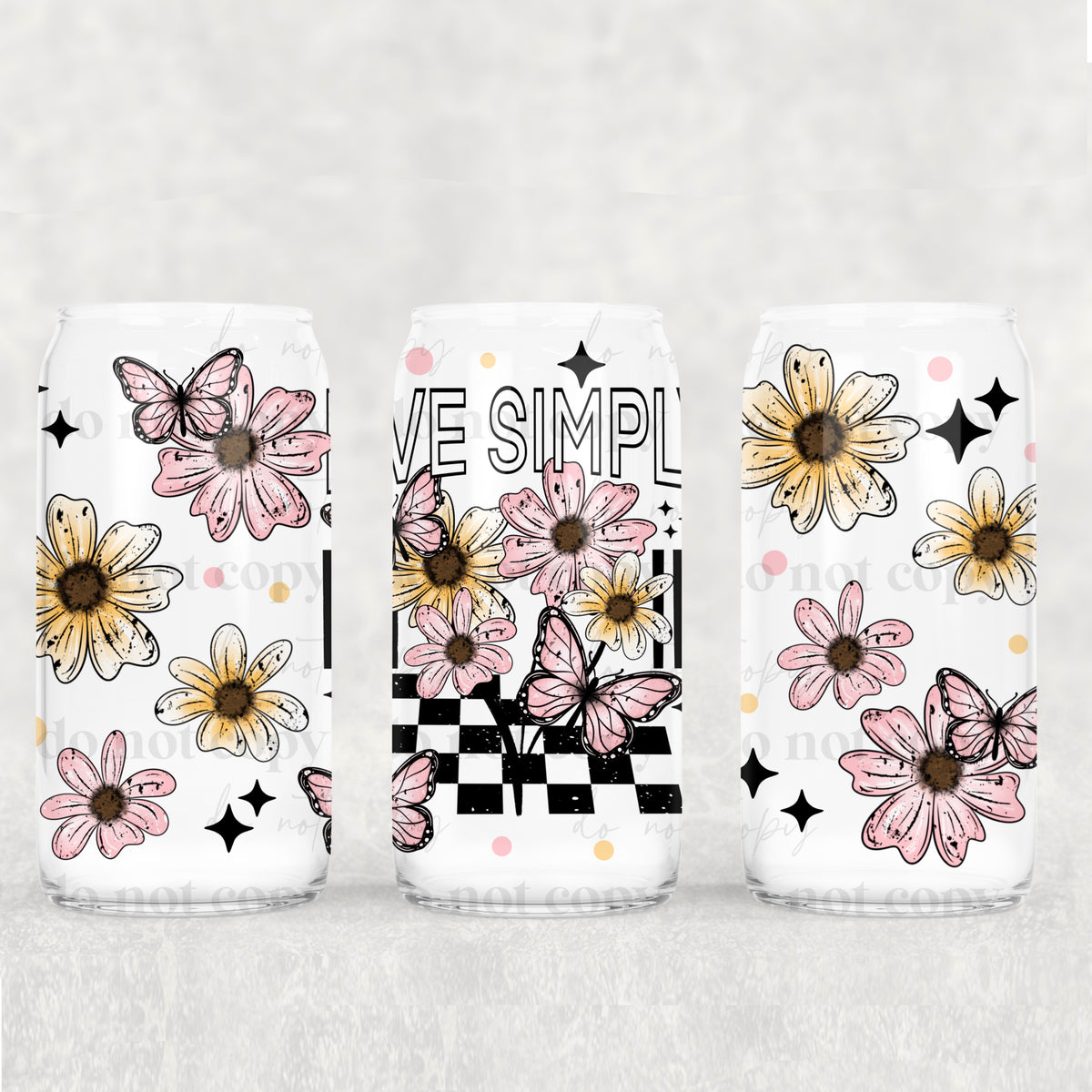 Live Simply 16oz Glass Wrap