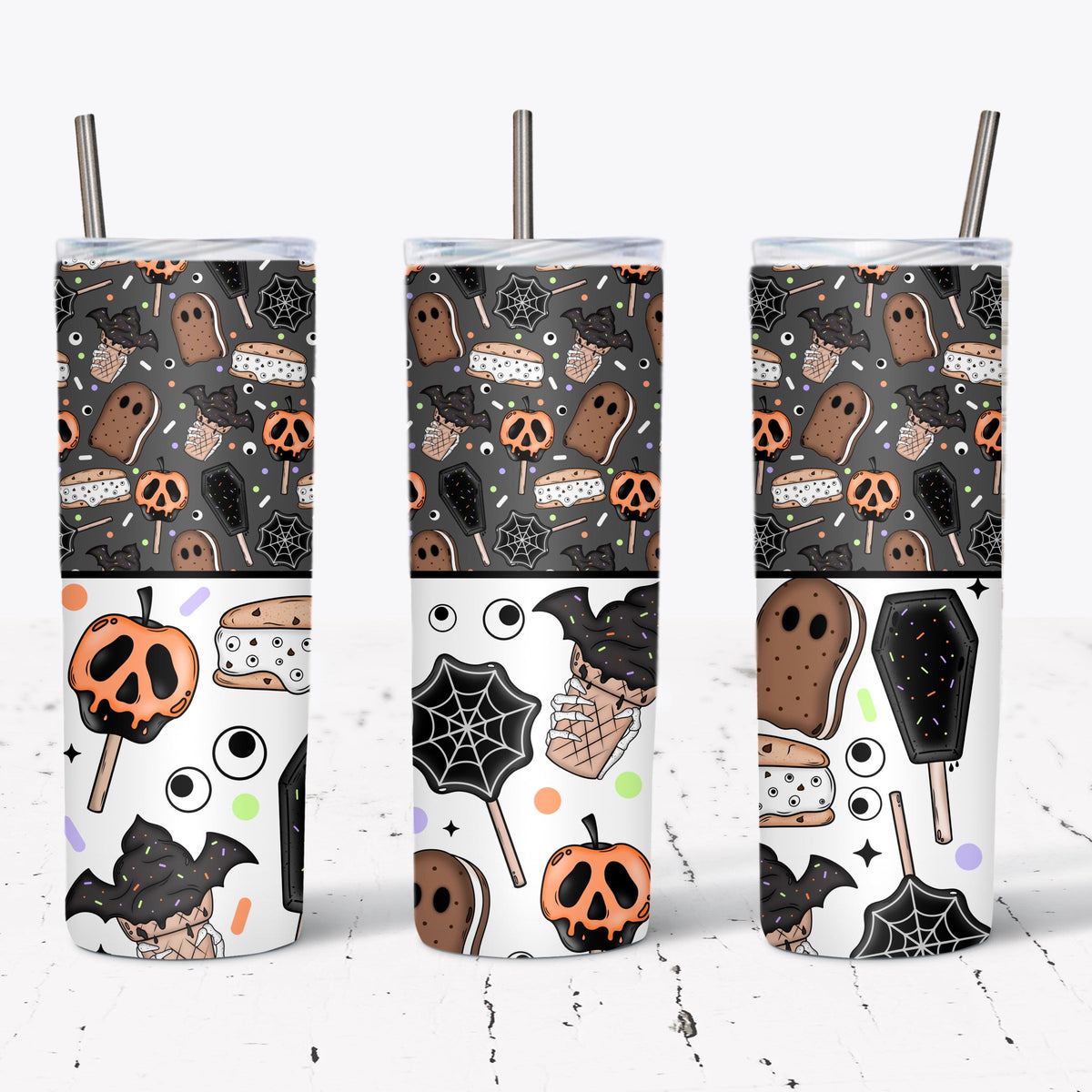 Spooky Ice Cream Tumbler Wrap