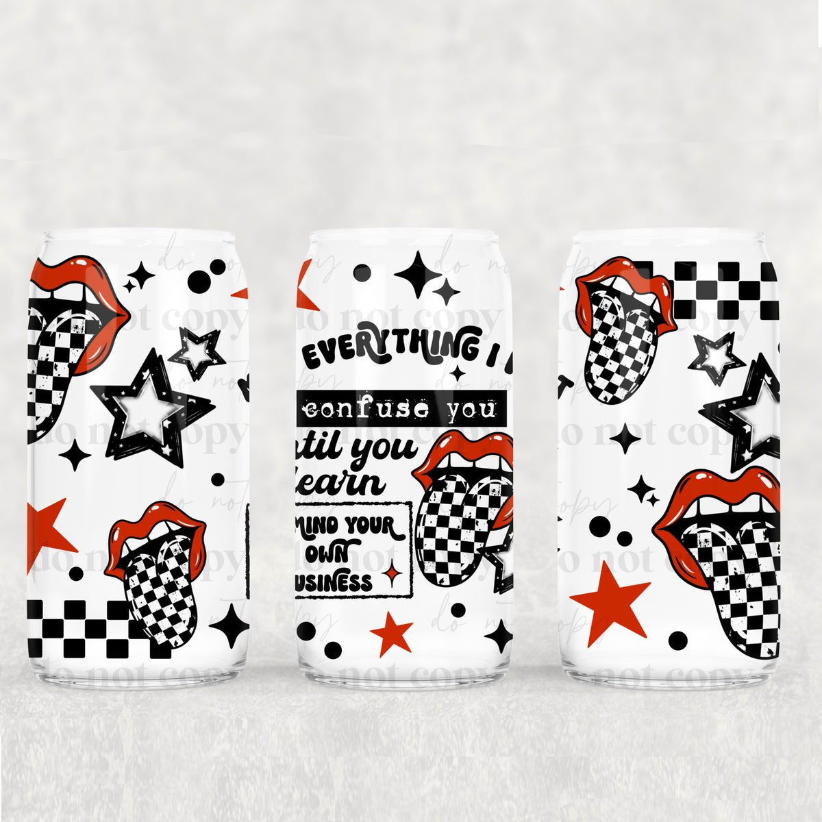 Confuse You 16oz Glass Wrap