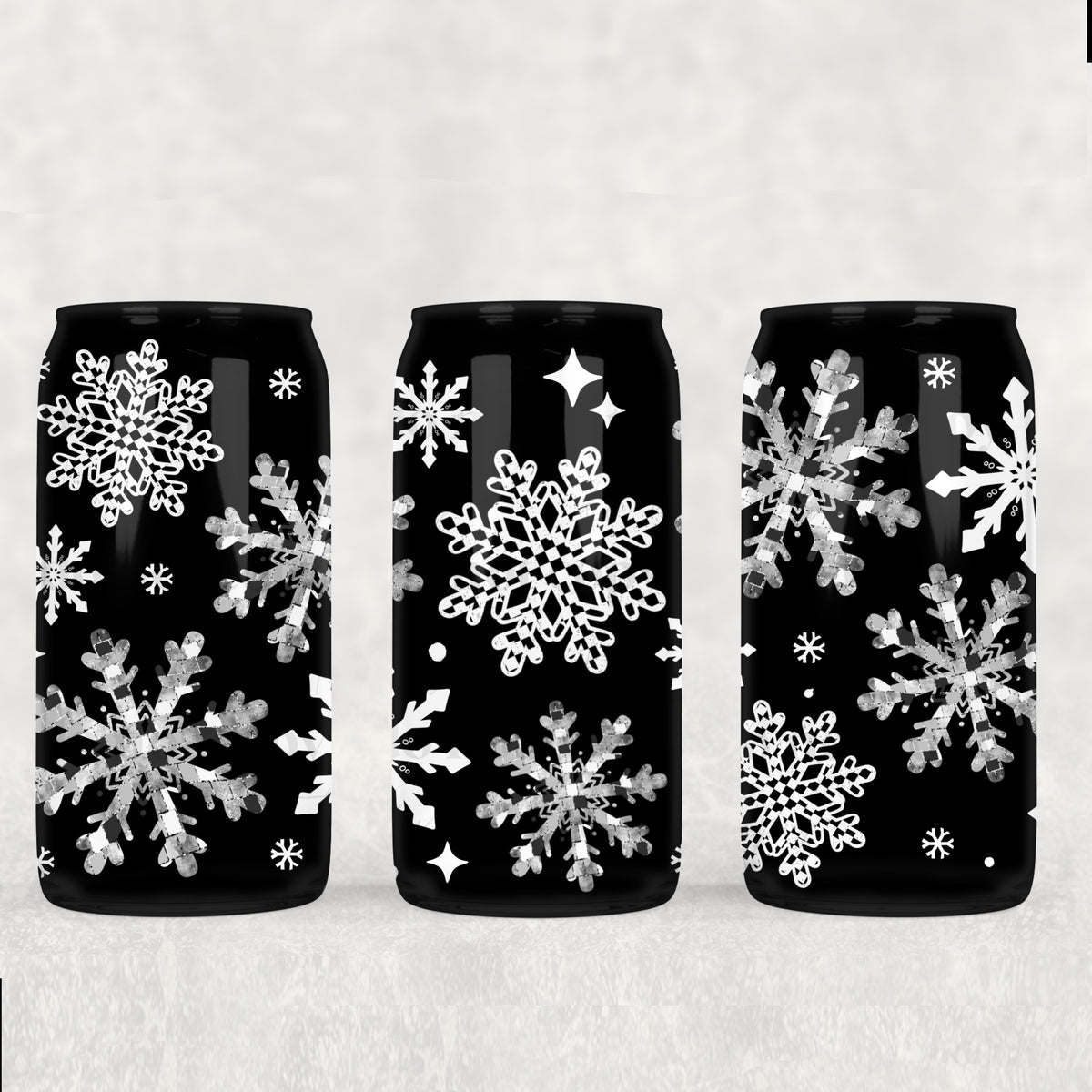 Snowflakes 16oz Glass Wrap