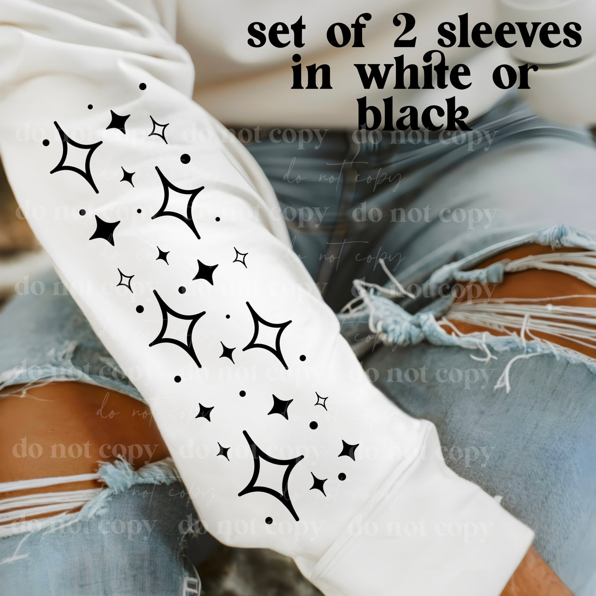 Stars Sleeves (Sleeves Only) Single Color PNG