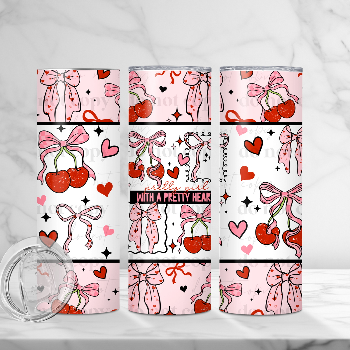 Pretty Heart Tumbler Wrap