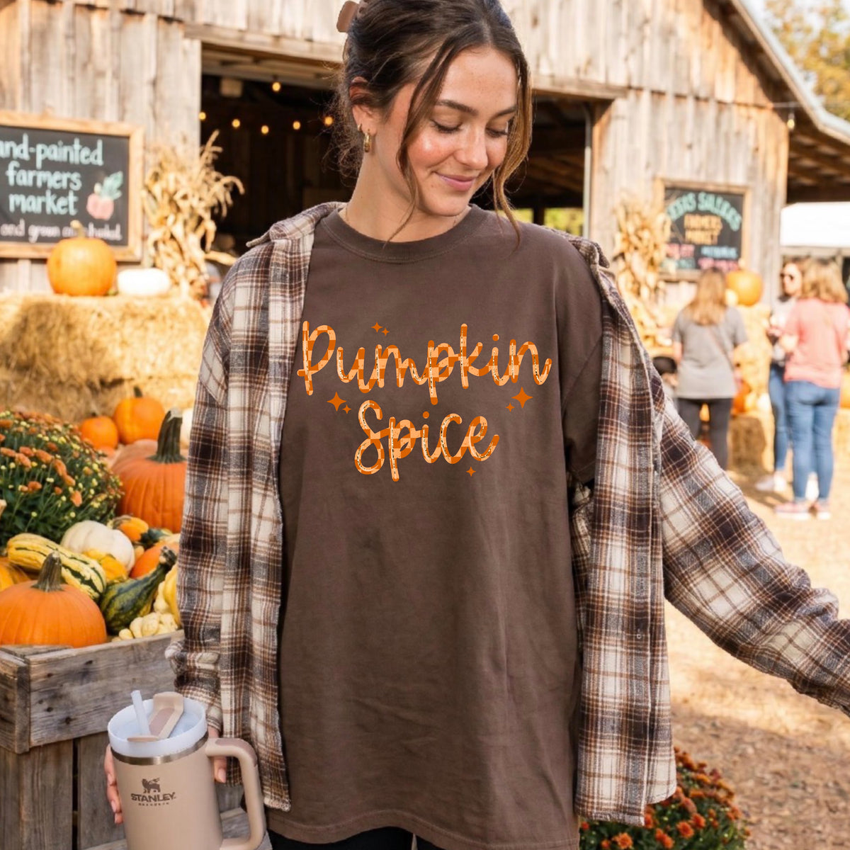 Checker Pumpkin Spice PNG