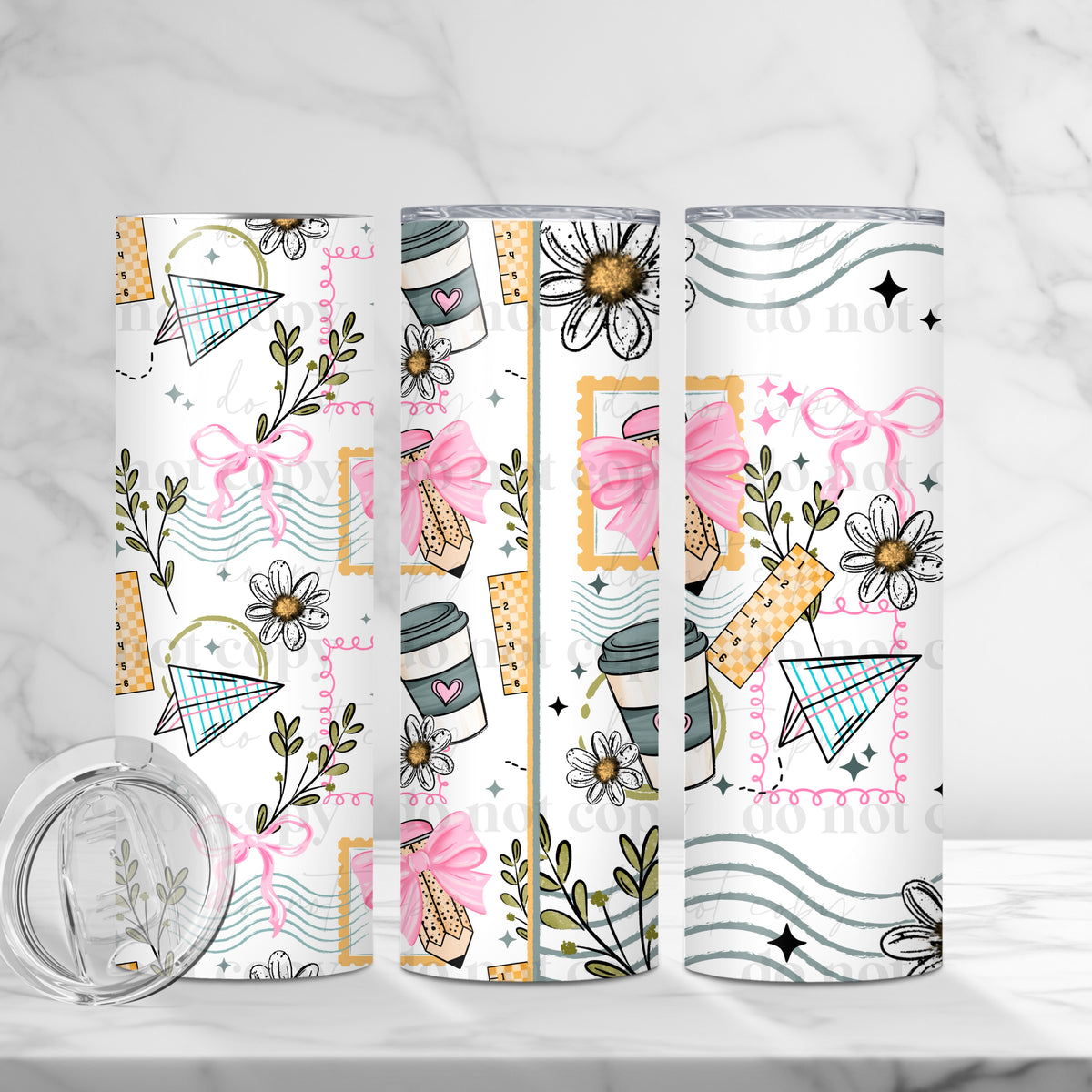 Teacher Stamps Tumbler Wrap