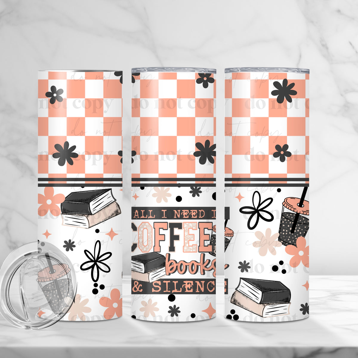 Coffee & Books Tumbler Wrap