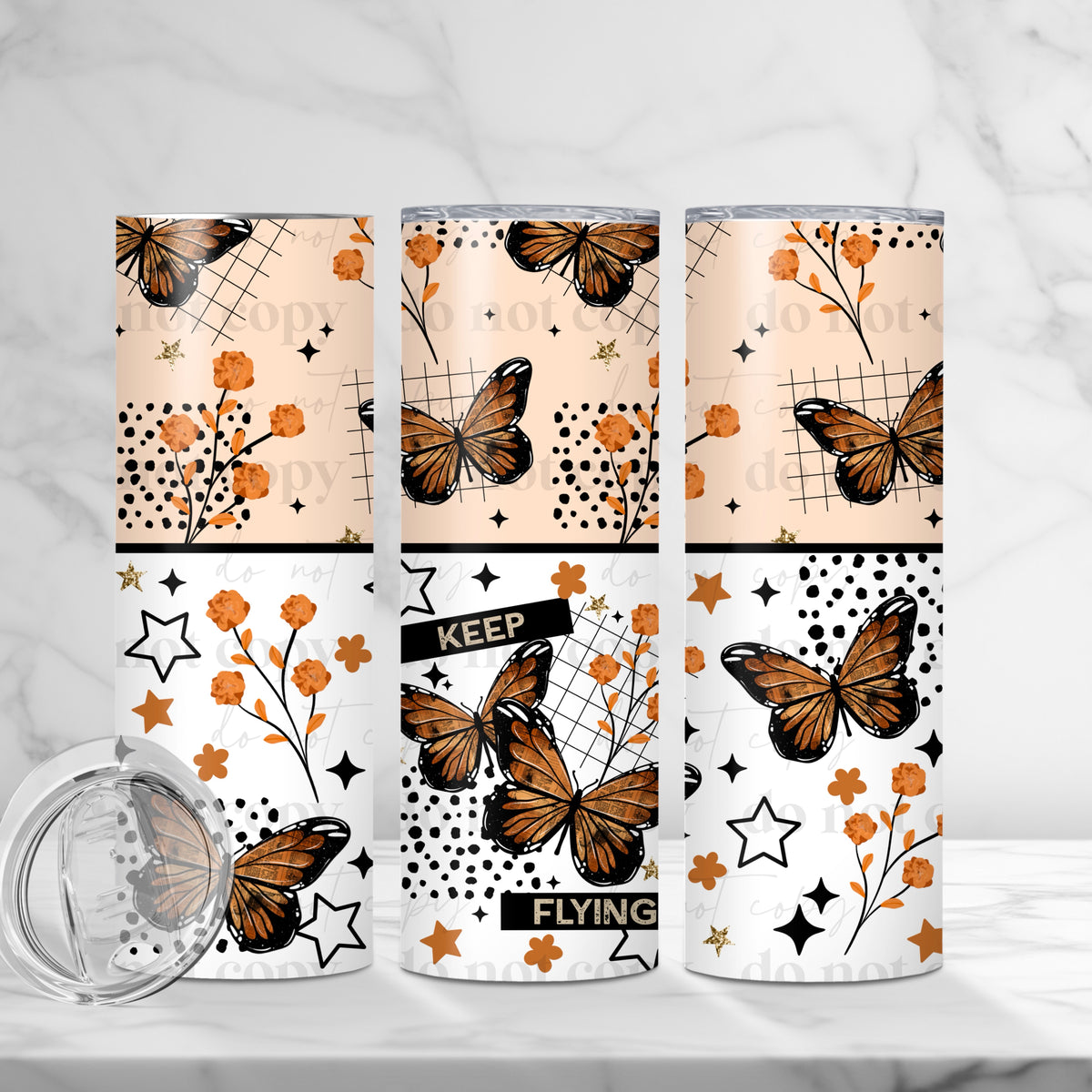 Keep Flying Orange Tumbler Wrap