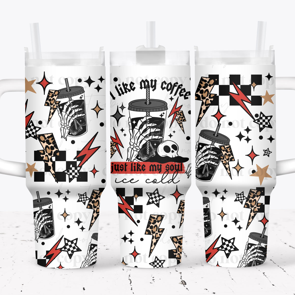 Coffee Cold Like My Soul 40oz Tumbler Wrap