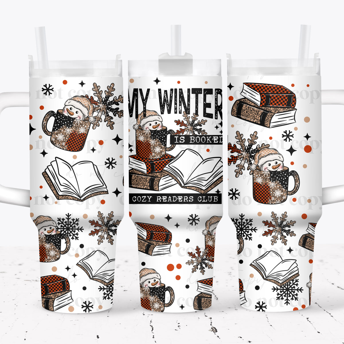 Winter Is Booked 40oz Tumbler Wrap