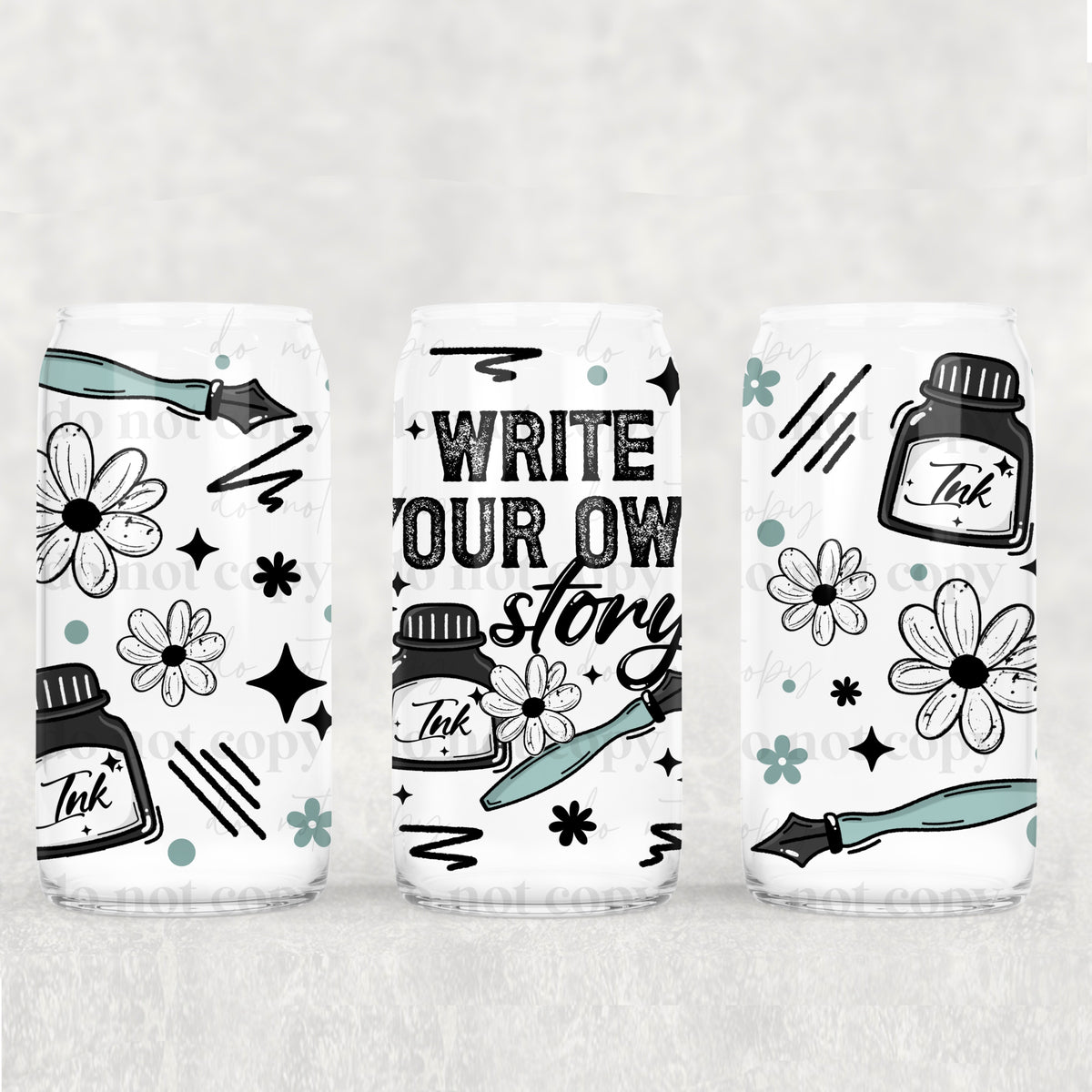 Write Your Own Story 16oz Glass Wrap
