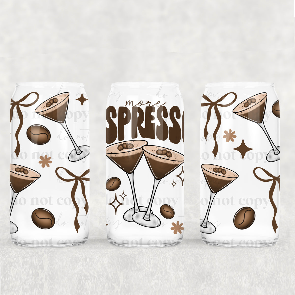 More Espresso 16oz Glass Wrap