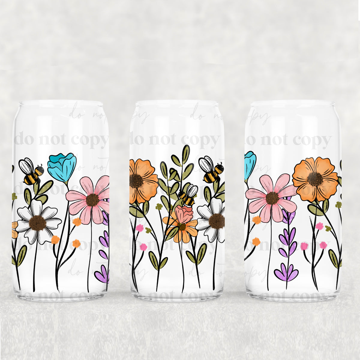 Wildflowers 16oz Glass Wrap