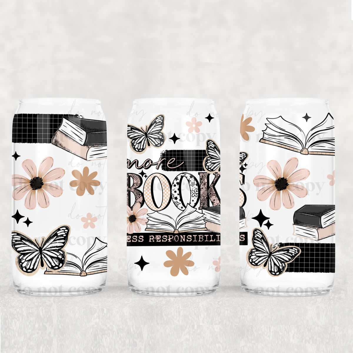 More Books 16oz Glass Wrap