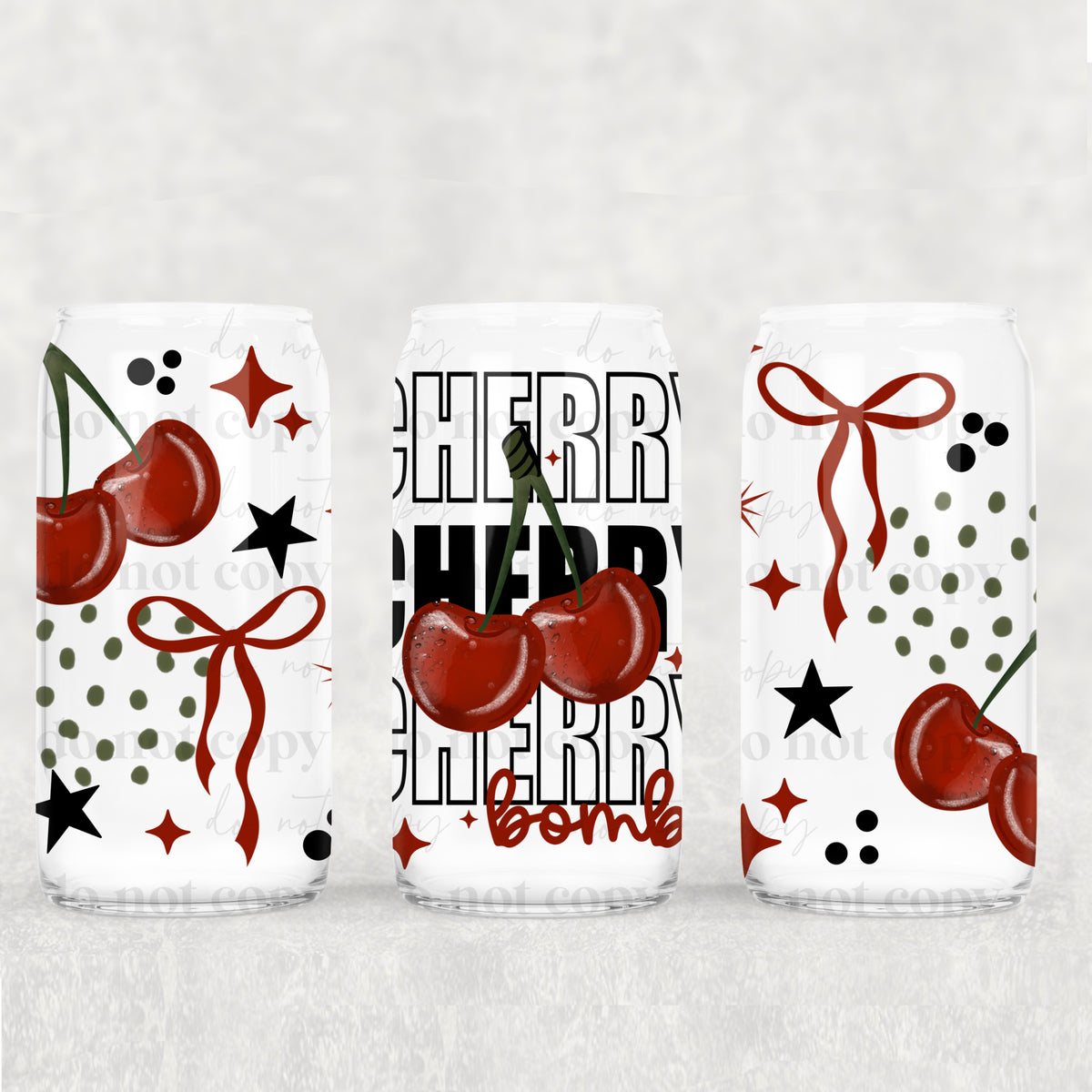 Cherry Bomb 16oz Glass Wrap