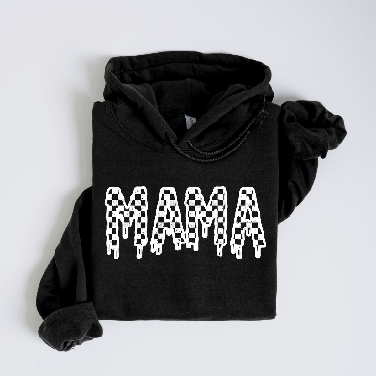 Drippy Checker Mama Single Color PNG