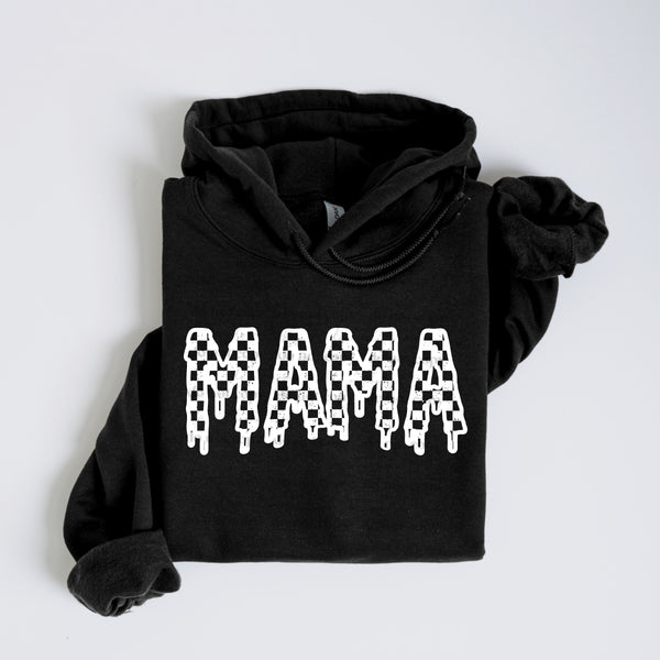 Drippy Checker Mama Single Color PNG