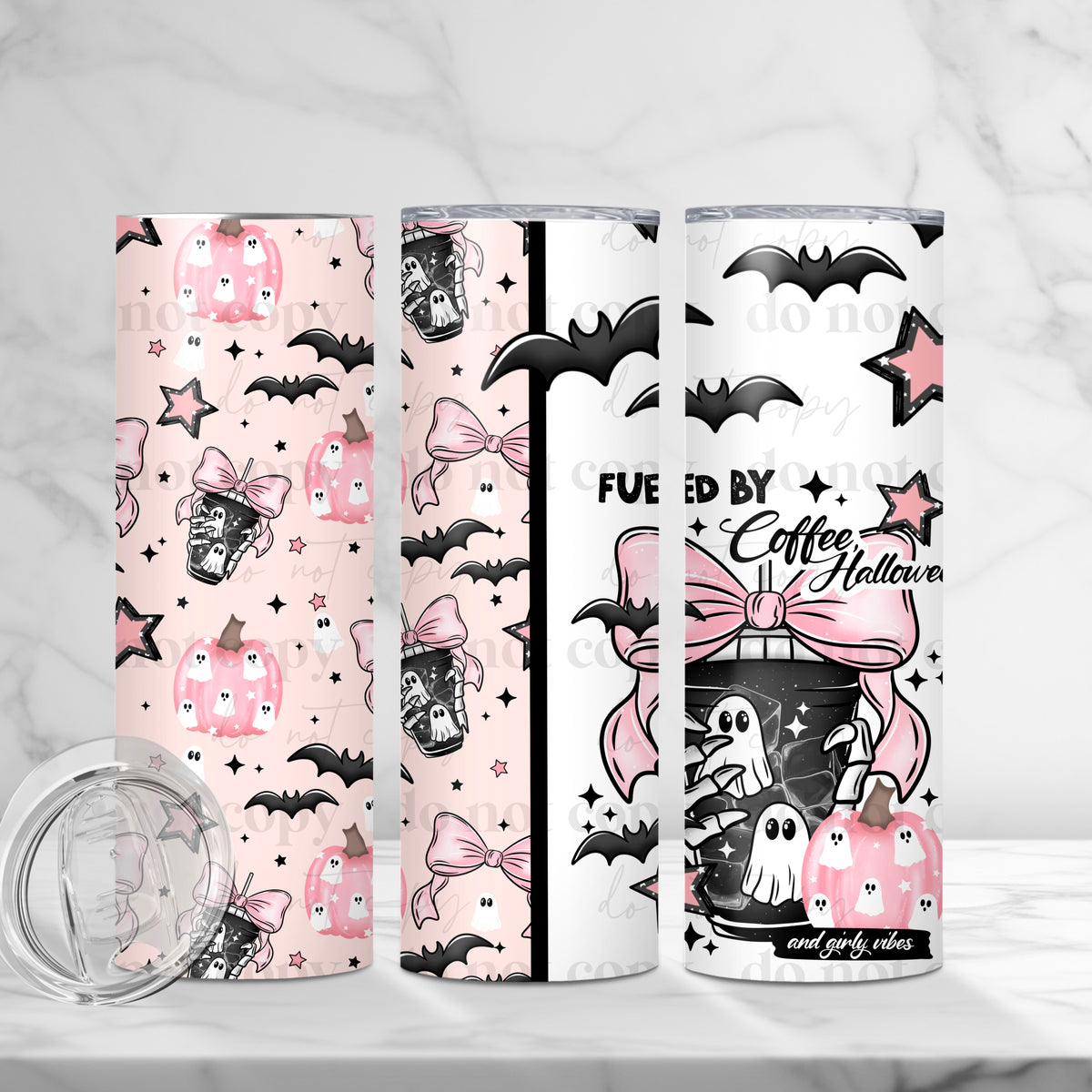 Fueled By Coffee & Halloween Tumbler Wrap