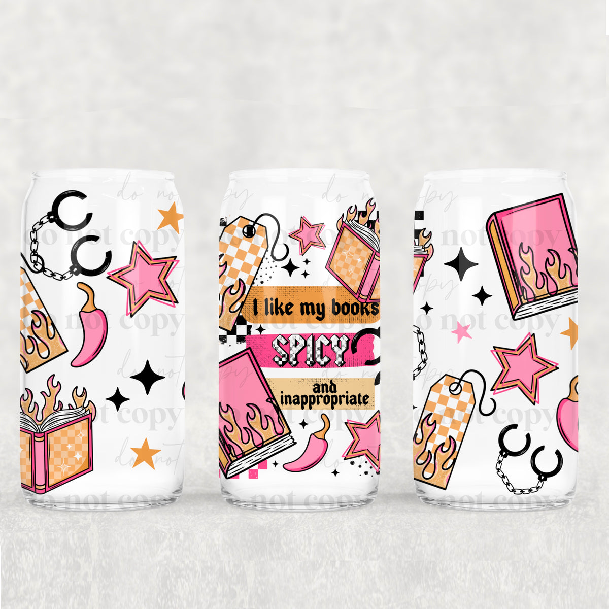 Spicy Books 16oz Glass Wrap
