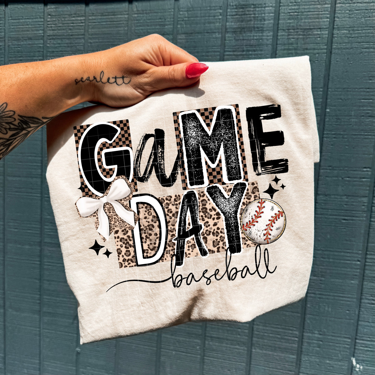 Game Day Baseball Leopard PNG