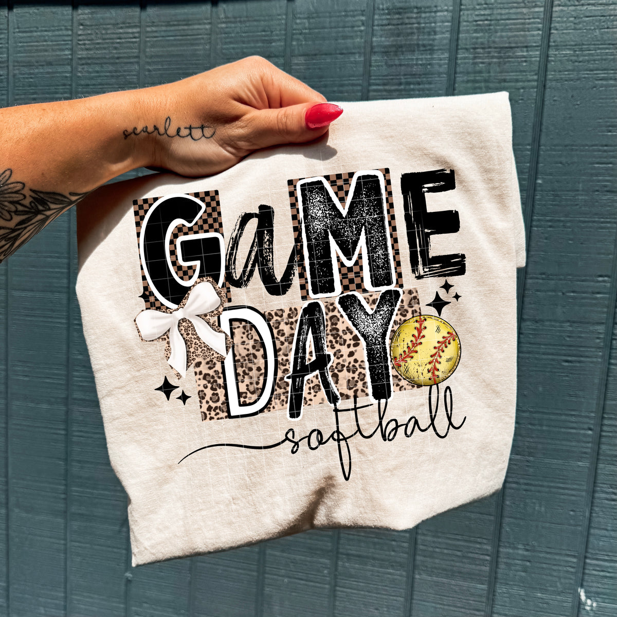 Game Day Softball Leopard PNG