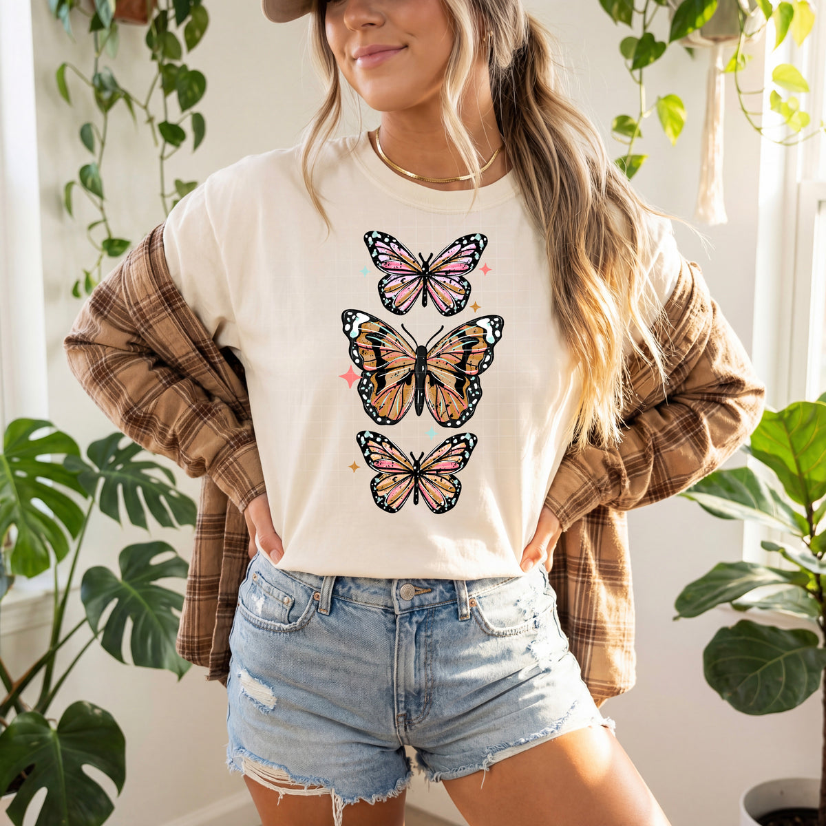 Triple Butterflies PNG