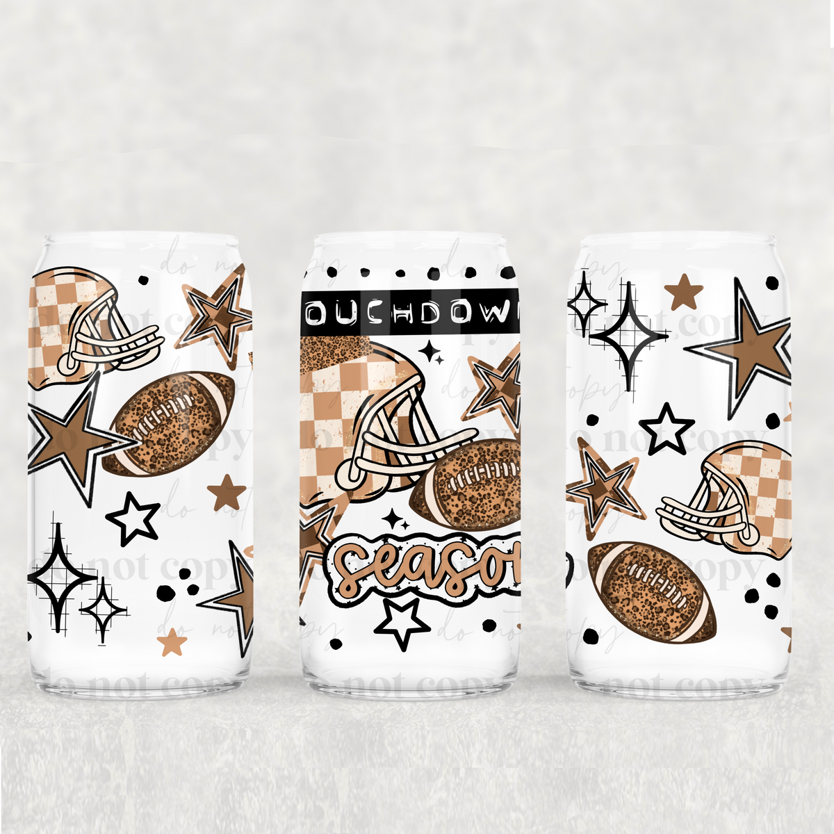 Touchdown Season 16oz Glass Wrap