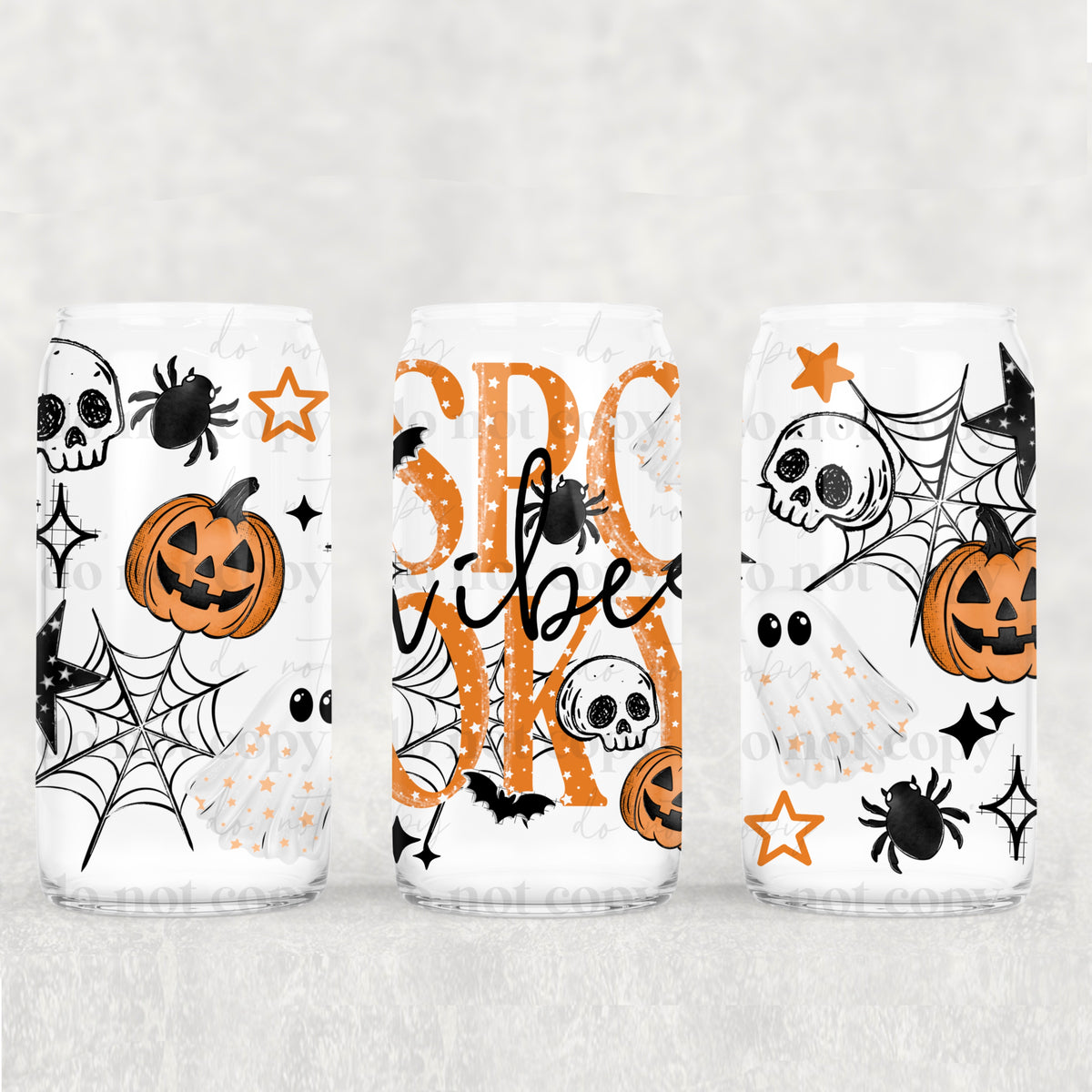 Spooky Vibes 16oz Glass Wrap