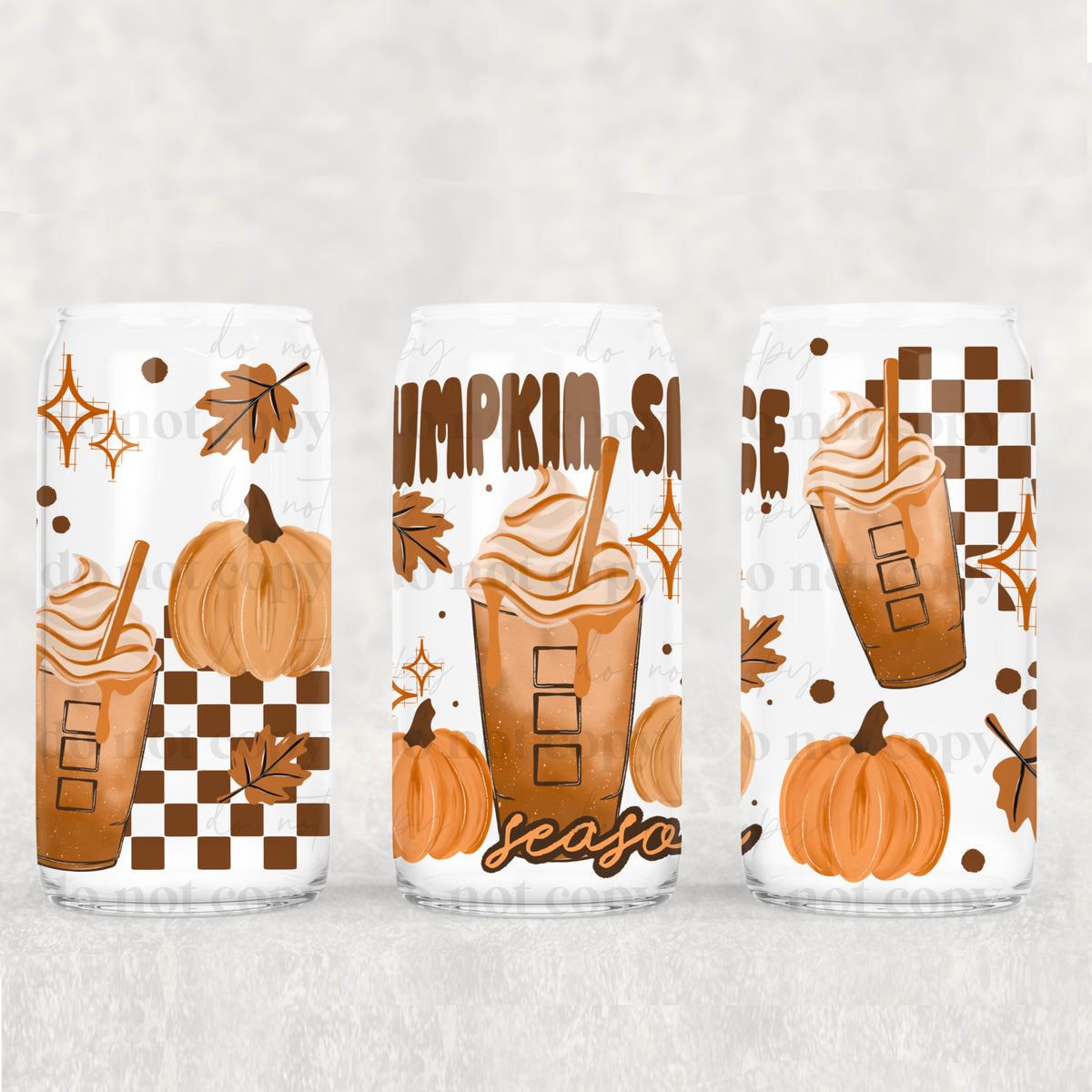 Pumpkin Spice Season 16oz Glass Wrap