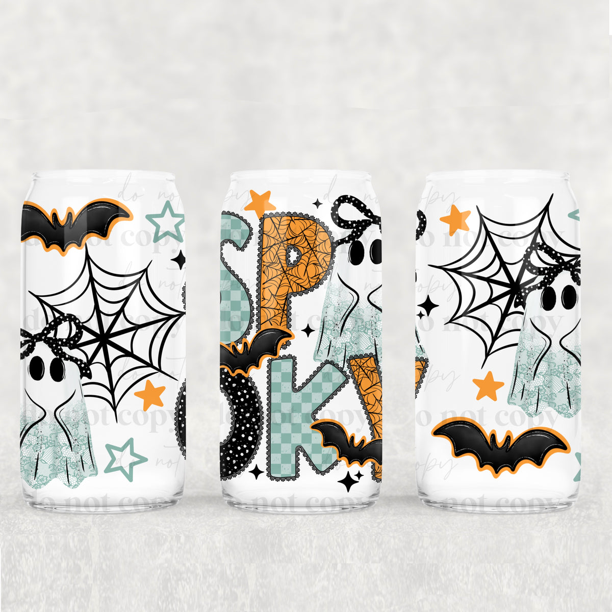 Spooky 16oz Glass Wrap