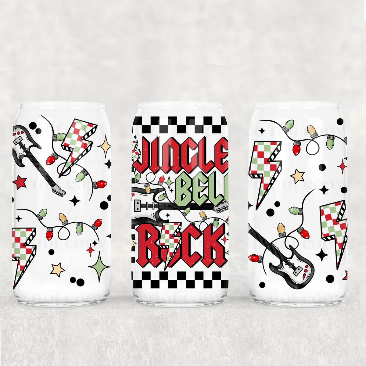 Jingle Bell Rock 16oz Glass Wrap