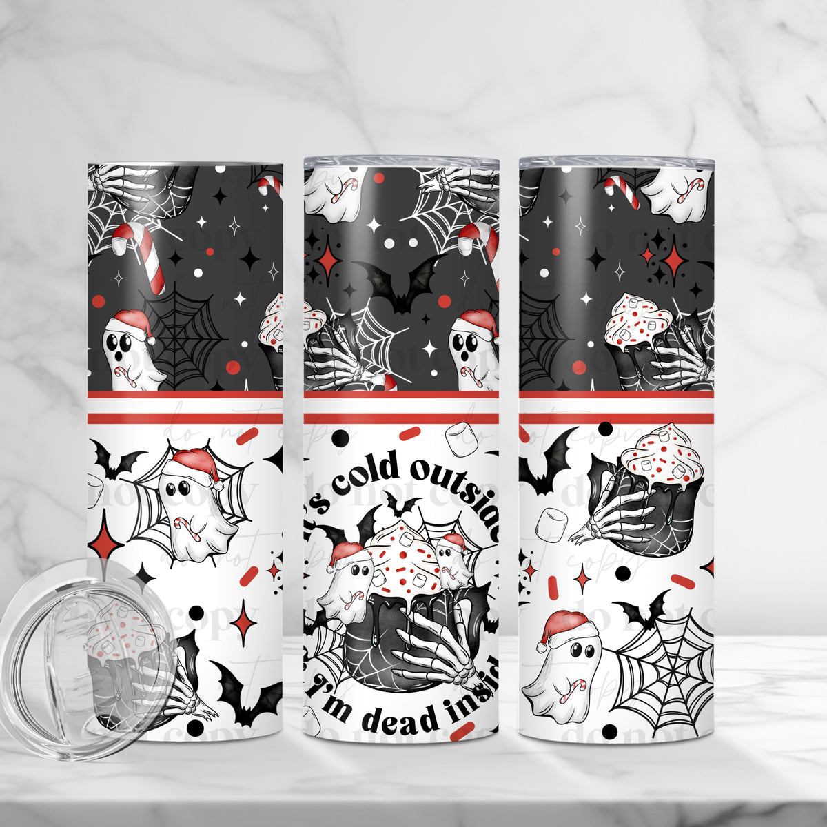 Cold Outside & Dead Inside Tumbler Wrap