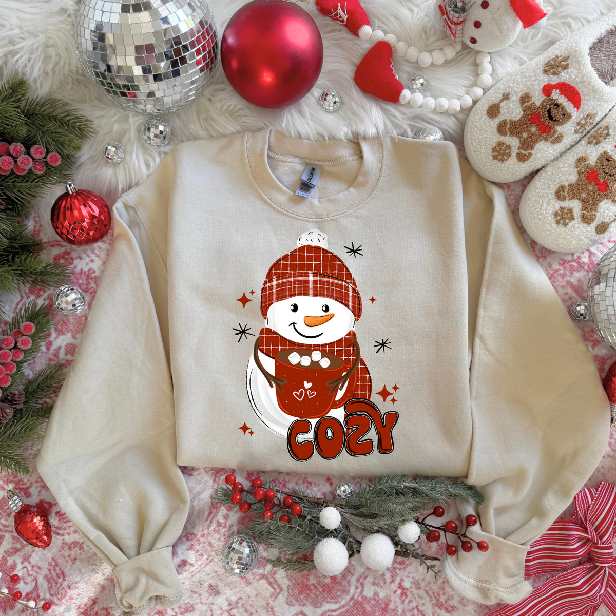 Cozy Snowman PNG