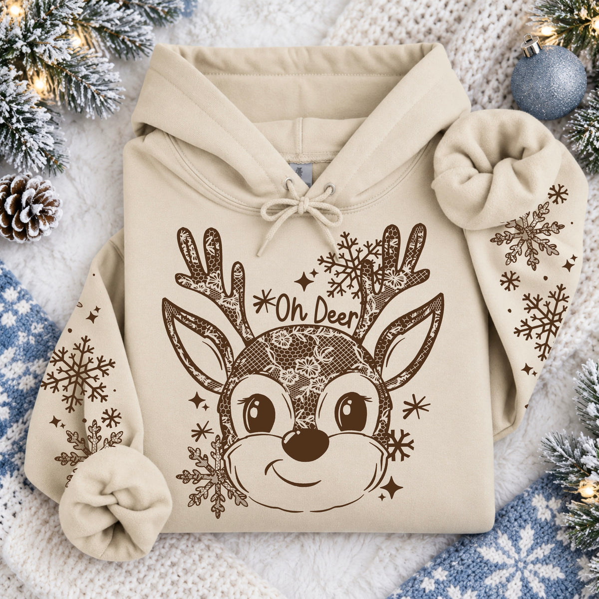 Oh Deer Single Color w/ Sleeves PNG