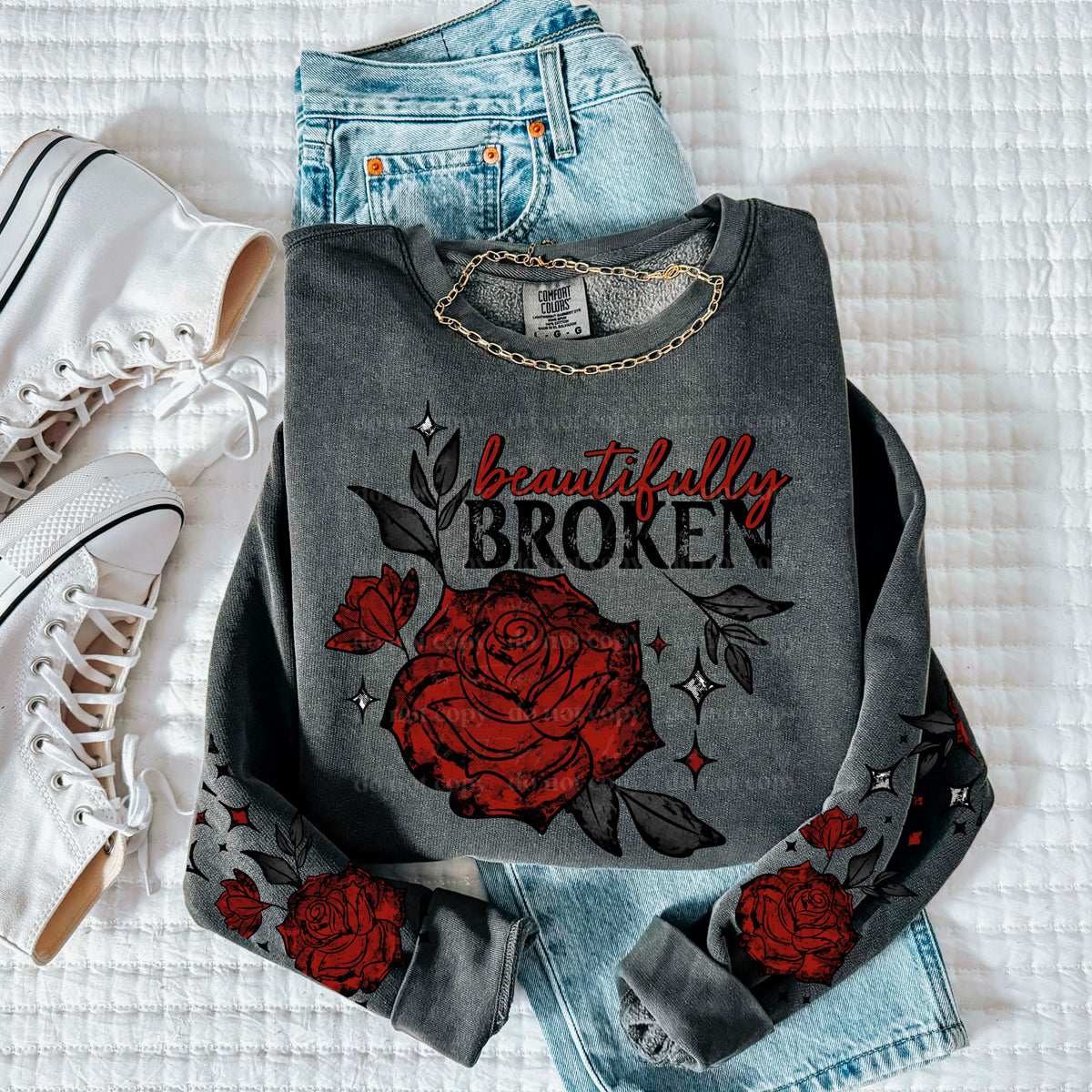 Beautifully Broken w/ Sleeves PNG