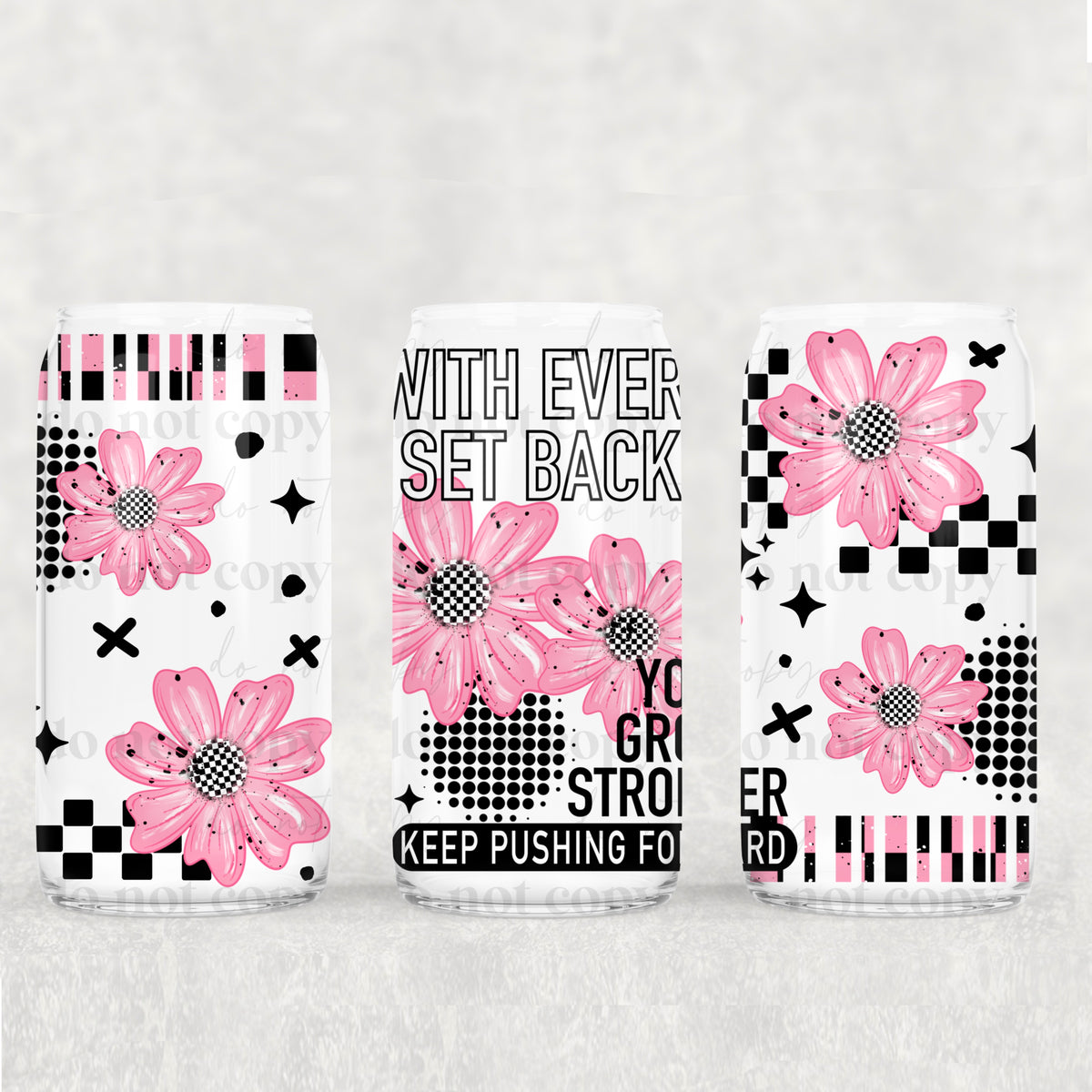 Grow Stronger 16oz Glass Wrap