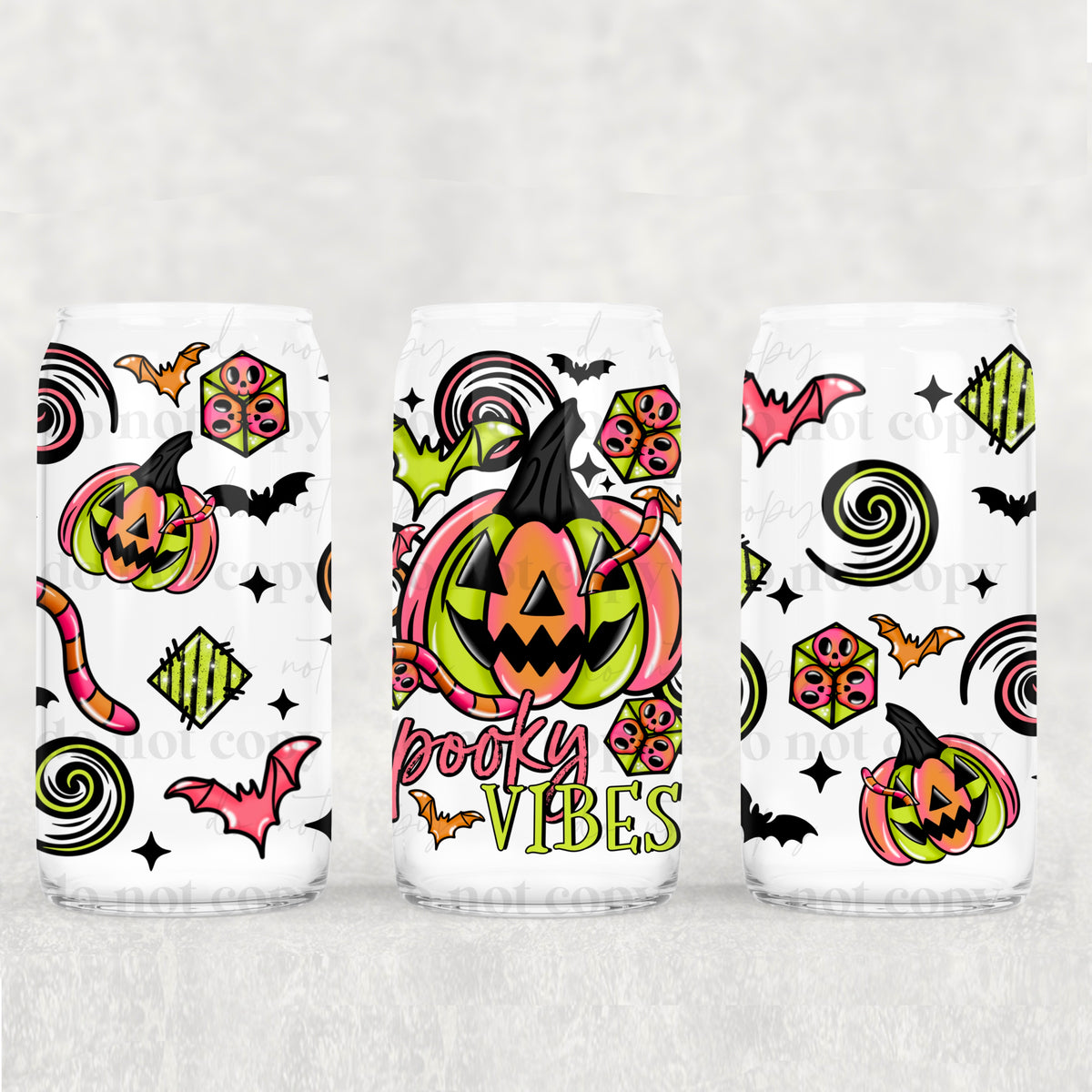 Spooky Vibes 16oz Glass Wrap