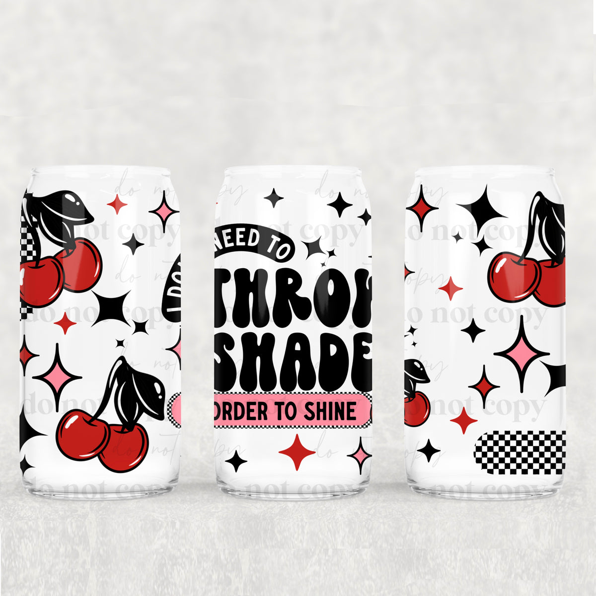 Throw Shade Cherries 16oz Glass Wrap