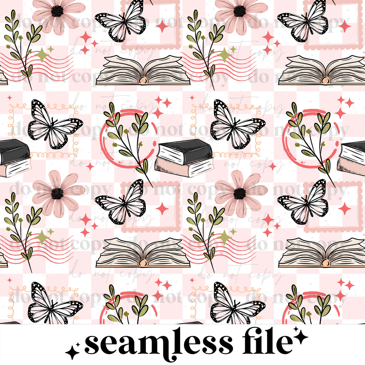 Book Worm Seamless