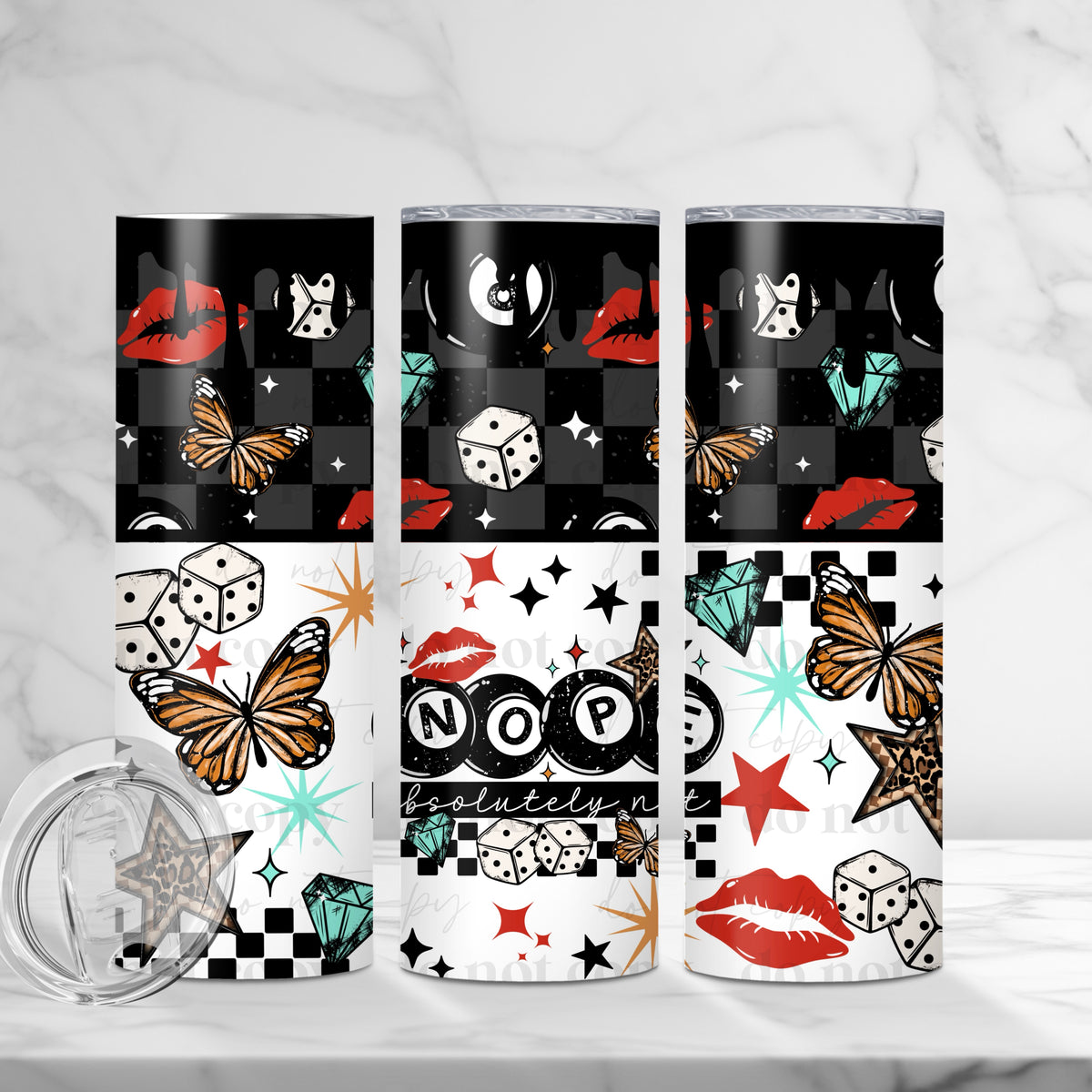 8 Ball Nope Tumbler Wrap