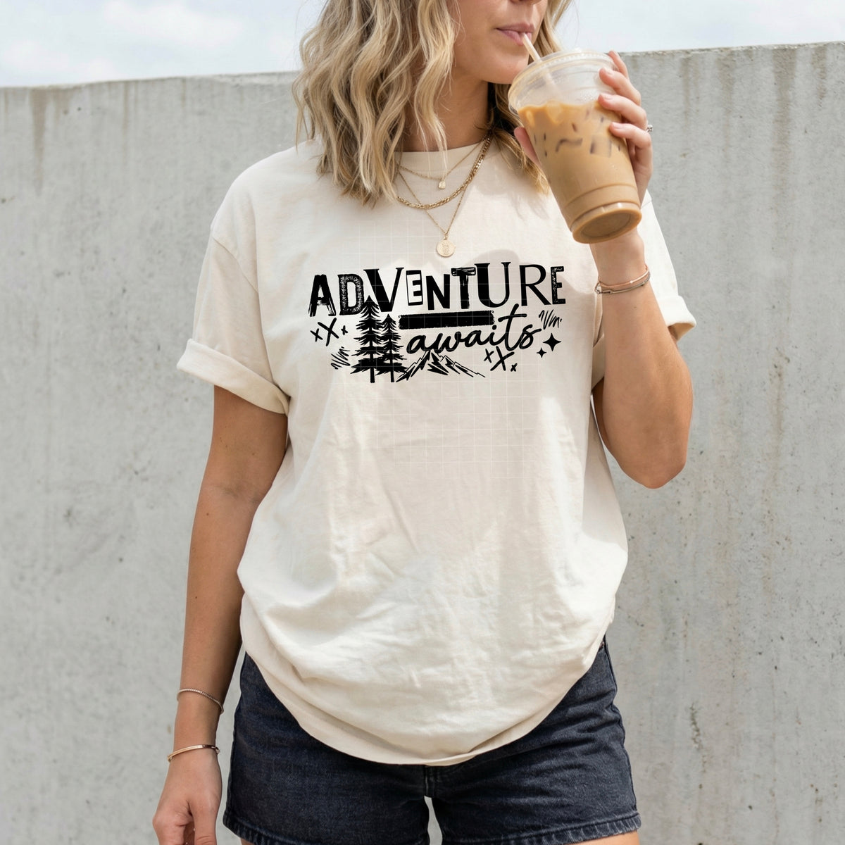 Adventure Awaits Single Color PNG