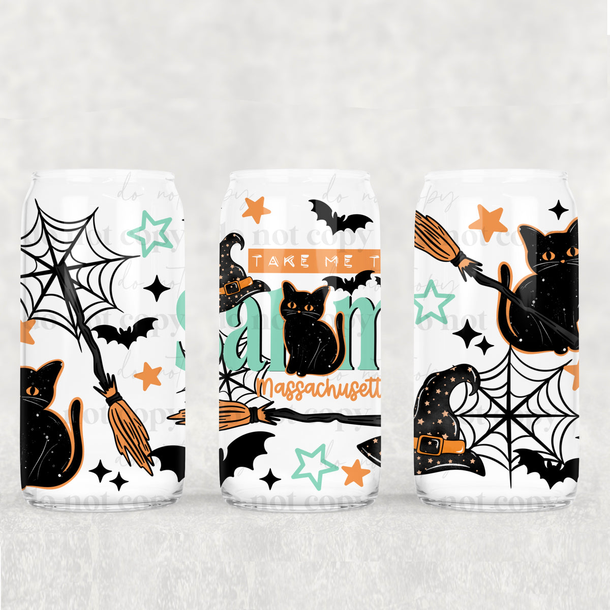 Salem Witch 16oz Glass Wrap